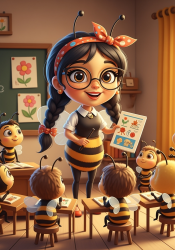 BEE Teacher with Students_Female3 BEE Teacher with Students_Female3